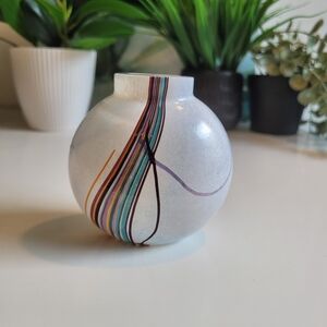 Kosta Boda Bertil Vallien Rainbow Series Mini Vase Vintage MCM READ